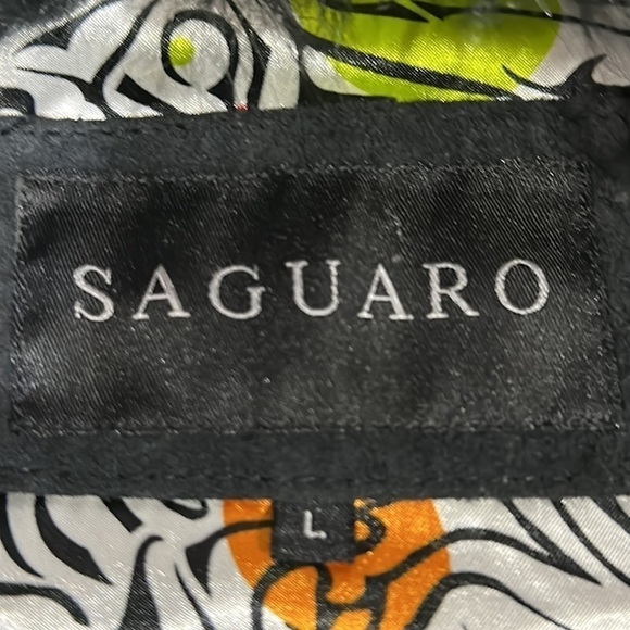 Saguaro Black Suede with Removable Faux Fur Collar and Beading Detail Vest - EUC - Picture 8 of 10